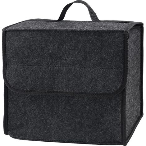 Faltbarer Auto Kofferraum Organizer Klein, 30x17x29cm, dunkelgrauer Filz