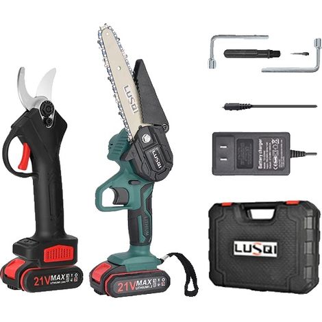 Sécateurs sans fil, double fonctionnalité, poignée ergonomique, 6InchChainsawAPruner-a (1/2)
