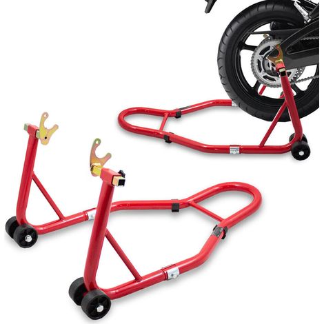 Motorradständer hinten Motorrad Montageständer Hinterrad Transportständer Rot für viele gängige Motorräder …