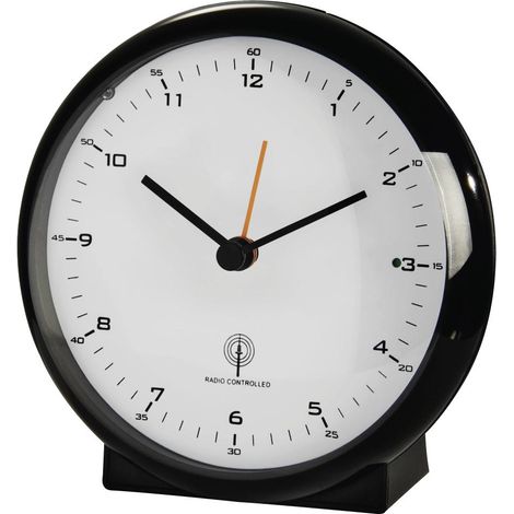 Hama Elegance Pro reloj despertador radiocontrolado negro silencioso