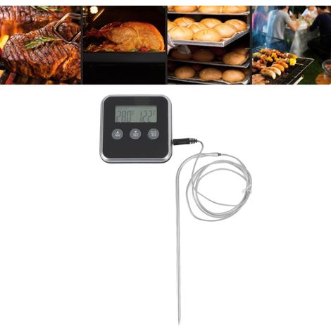 Digitales Ofenthermometer, Küchentimer, kabelloses Lebensmittelthermometer zum Grillen und Backen, Milchthermometer (1/5)