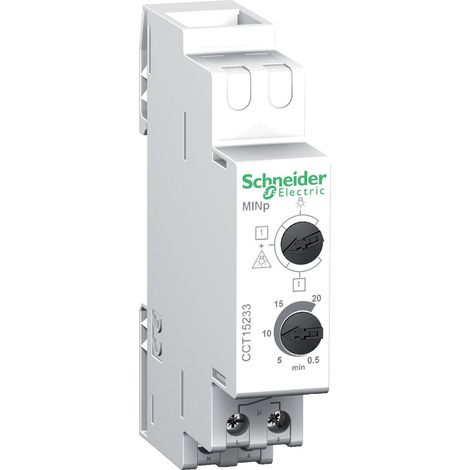 Schneider CCT15233 Acti9 MINp - minuterie 30s..20mn/1h - contact 16A/230Vca - fonction télérupteur (1/2)