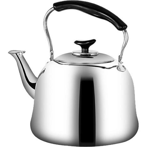 Bouilloire sifflante en acier inoxydable avec alarme sonore, grande ouverture, théière avec filtre à thé, 2 L (1/5)
