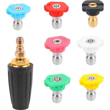 Buse Turbo pour nettoyeur, buse rotative et 7 pointes, raccord 1/4 pouces, 4000 (1/5)