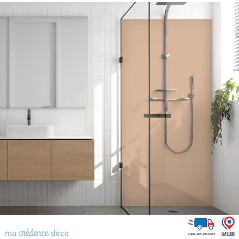 Panneau de douche : Beige rosé - Alu composite - 90 - 245 (1/3)