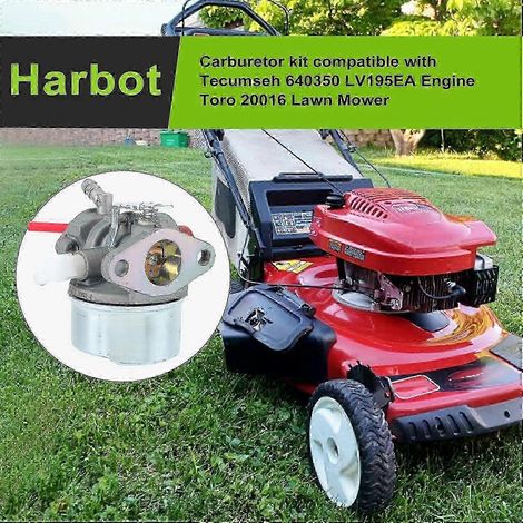 Carburateur 640350 pour tondeuses à gazon Toro GTS 6,5 ch, 6 ch et 3,5 ch, Tecumseh 640271, 640303, LA195EA, LEV120 et LEV115 (modèles 2017, 2016 et 2018) avec bobine d'allumage 34443.
