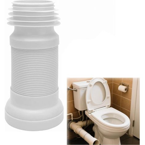 Flexible connection hose for toilet, adjustable 250-530 mm, connection kit, toilet connection, universal drain hose, siphon (1/5)