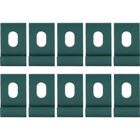 Lot de 10 fixations à crochets pour serres en aluminium (vert) (1/5)
