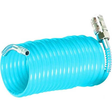 Set di tubi spiralati ID 6mm AD 8mm L.7,5m blu con raccordo DN 7,2 Rl. (1/2)
