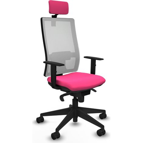 Sedia da ufficio piqueras y crespo Horna rosa pelle sintetica