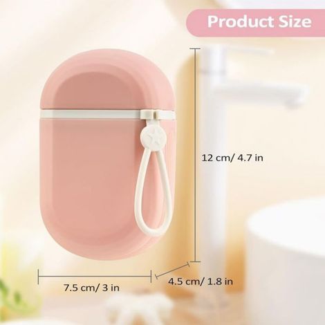 2pcs Boite à savon voyage - Étanche Compacte - Voyage et camping - Blanc + Rose (1/5)