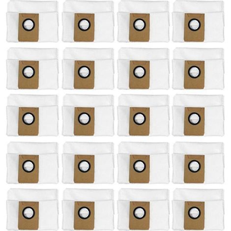 Pièces de rechange pour sac à poussière étanche haute capacité pour aspirateur robot Deebot X1 Omni, lot de 20 (1/3)