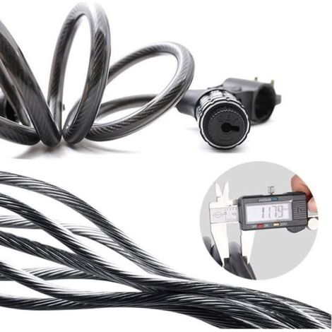 Cadenas de Vélo, Antivol Cadenas pour vélo 5 Chiffres Intelligente Code réglable Chaîne Vélo Câble Anti-vol Cadenas A12 (1/4)