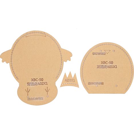 Gabarit acrylique transparent en 3 pièces pour porte-monnaie, motif cuir fait main, loisirs créatifs (1/5)