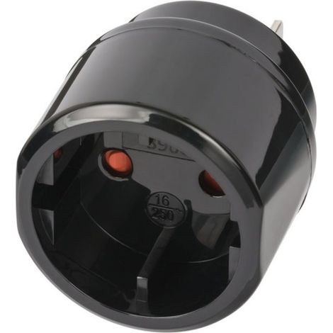Nedis Brennenstuhl 1508450 Adattatore da Viaggio Nero (1/4)