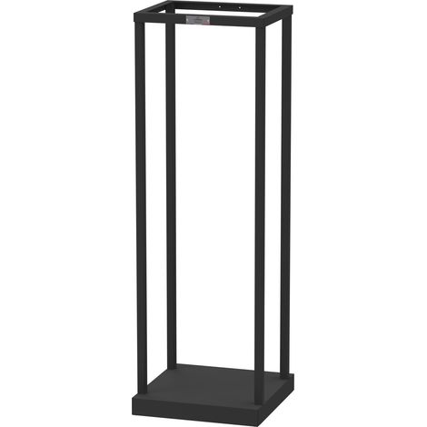 Le Marquier – Range-bûches noir acier époxy 39x39x119cm – Pour bûches jusqu'à 50cm – Design moderne pour intérieur – Fabriqué en France