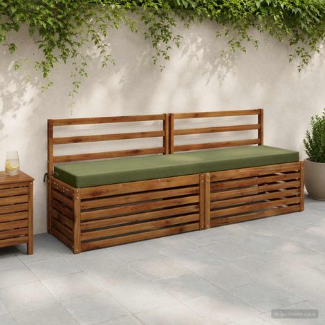 vidaXL Coussin de banc SOEST 100 % polyester Vert olive (1/5)