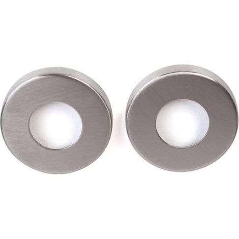Paire de rosaces inox brossé 304 pour batteuse - Ø trou 20 mm - IN125 - Paire de rosaces inox brossé 304 pour batteuse - Ø trou 20 mm - IN125 (1/2)