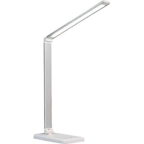 Lampe de bureau LED, 5 modes d'éclairage réglables, commande tactile flexible, protection des yeux, lampe de chevet avec port USB et fonction minuterie. (1/5)