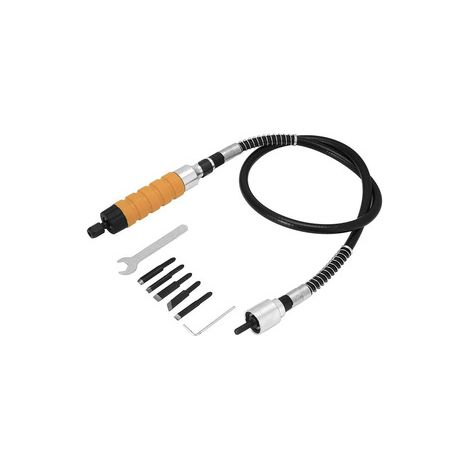 Kit de ciseaux à bois électriques avec arbre flexible – Set de gouges et burins – Sculpture sur bois et gravure pour toupie et moto-outil (1/4)