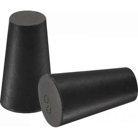 Caoutchouc Conique Bouchon 10mm à 15mm Solide Noir pour Bouchons, Liège, Bouchon d'égout, Bouchon tuyau d'eau, Bouchons pour instruments expérimentaux 15 Pièces (1/5)