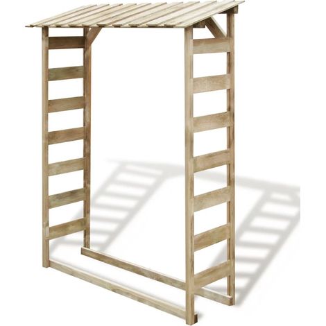 vidaXL Deposito per Legname Capanno 150x44x176 cm Pino Impregnato (1/5)