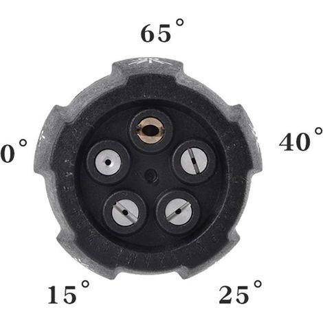 Rotierende Turbinendüse (3600 PSI), Hochdruck-Rotationsdüse, 1/4-Zoll-Hochdruckreinigungsdüse, 5-in-1-Mehrfach-Schnellanschlussdüse für die Autowaschreinigung (1/4)