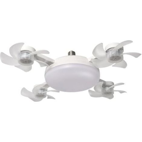 Ventilador de techo LED con control remoto, ventilador de techo LED regulable (cuatro cabezales) (1/3)
