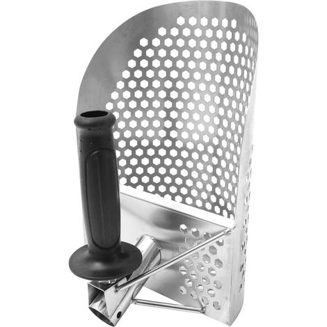 Pelle à Sable en Acier Inoxydable Poignée ABS Légère pour Détection de Métaux Tamis à Trous Larges pour Séparation Outil Portable pour Plage et Chasse Trésor (1/5)