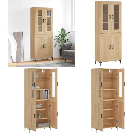 Highboard Sonoma-Eiche 69,5x34x180 cm Holzwerkstoff - Holzwerkstoff - Sonoma-Eiche (1/5)