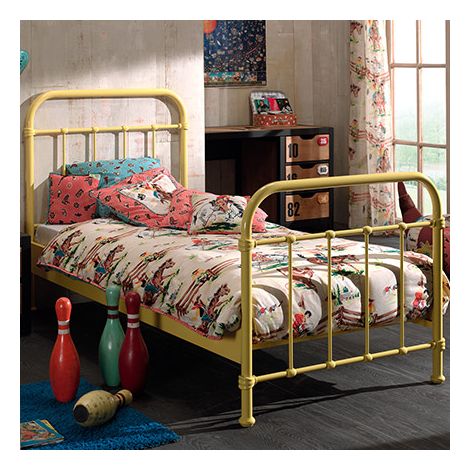 Lit 1 personne 90x200 cm jaune - NOIDA (1/6)