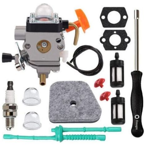 Carburateur FS90R C1Q-S174 avec kit de réglage pour les modèles Stihl FS87, FS90, FS100, FS110R, KM90, KM90R, KM110R, KM130R, HT100 et HT101. (1/4)