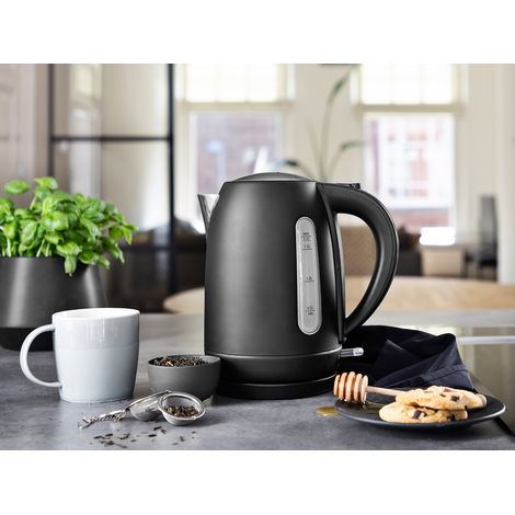 Wasserkocher Edelstahl BLACK STEEL 1,7l, 2200 Watt, 360° drehbar