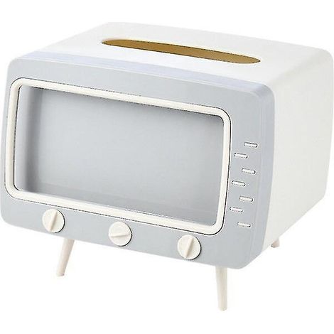 Boîte à mouchoirs grise, rangement pour papier, support pour téléphone portable, organisateur de voiture (1/3)