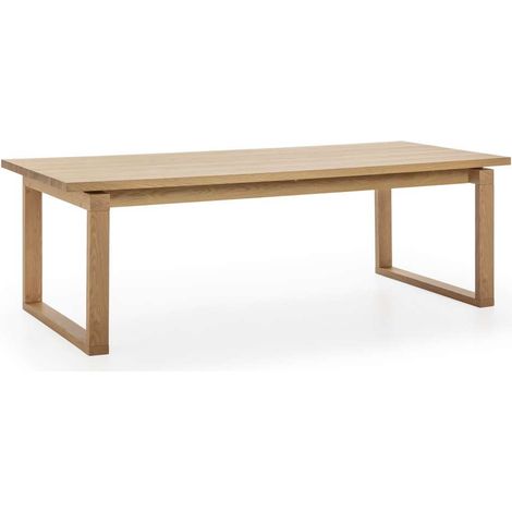 Mesa para comedor fija Md-Luca acabado roble, 220cm(ancho) 76cm(altura) 100cm(fondo). (1/5)