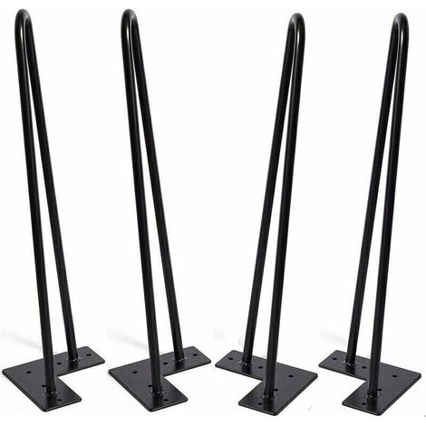 Pieds de table en épingle à cheveux 4pcs, solides 2 fils, longueur 30CM (1/4)