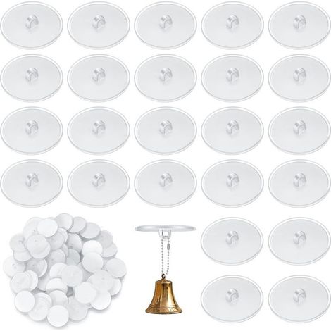 60 Pièces Crochets de Plafond Adhésif, Crochets Adhesifs Transparent pour Accrocher des Décorations Lumineuses, Salle de Bain, Cuisine, Plafond (1/5)