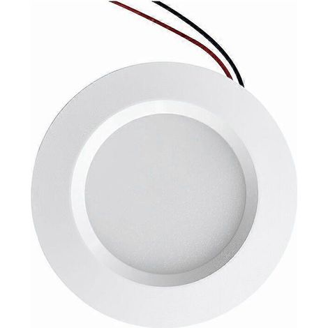 Mini spot encastré LED, perçage 55 mm de diamètre, 68 mm de longueur, compact, 3 W, 12 V CC, étanche IP54 (aluminium, blanc naturel 4000 K) (1/4)