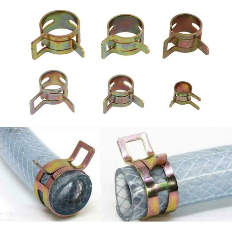 Kit de 60 colliers de serrage pour tuyaux avec boîte de rangement pour pinces - Kit portable de colliers de serrage pour tuyaux, facilitant la maintenance et réduisant la pénibilité du travail