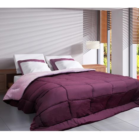 Cocoon 400 Biais Couette, 220cm x 240cm Taille, Prune/Parme (1/2)