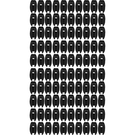 Isolateur de clture électrique, 100 pièces, résistant aux intempéries, Tube carré ABS, pour fil d'acier noir (1/5)