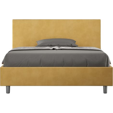 Letto Matrimoniale Extra Large 200x210 cm Senza Rete Adele Ocra (1/4)