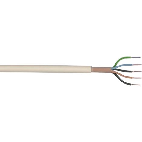 Feuchtraumleitung NYM-J 5 x 1,5 - 5 Meter grau Leitung Elektroleitung Stromkabel