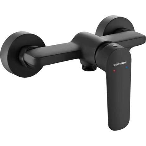 Gava Wand-Duscharmatur in Mattschwarz (1/2)