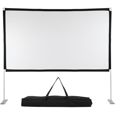 Écran de projection portable 4K HD 16:9 pliable, toile de projection avant et arrière sans plis avec trépied 120 pouces (1/5)