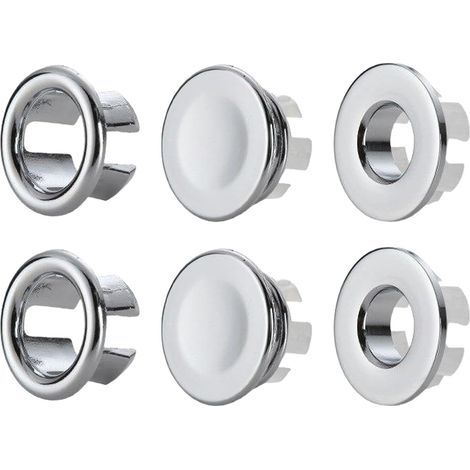 pezzi di copri-troppopieno per lavandino, anello di troppopieno per lavandino, troppopieno per lavandino, accessori per lavandino rotondi, copri-lavello in rame, per bagni, cucine, lavandini
