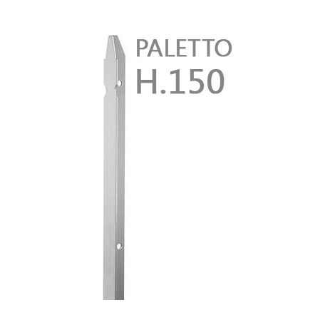 10PZ PALI IN FERRO ZINCATO PER RECINZIONE H 150 CM SEZIONE A T 30X30X3 (1/2)