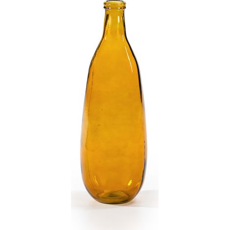 Vase 26x26x75 Verre Ambré