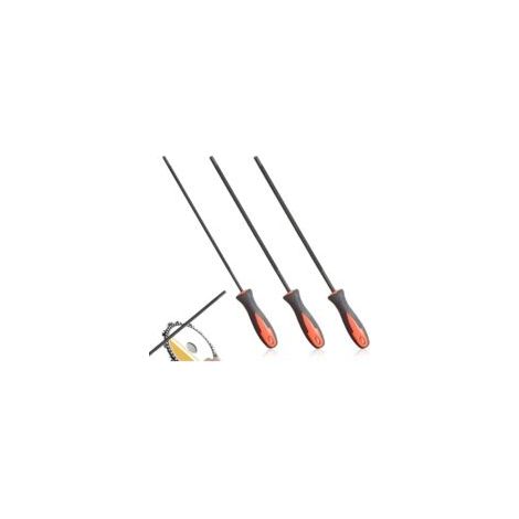 Lime de tronçonneuse, lime à chaîne de tronçonneuse, affûteur de chaîne de tronçonneuse, avec poignée, facile à tenir, disponible en 3 tailles 4,0 mm, 4,8 mm, 5,5 mm, pour tronçonneuse noir rouge