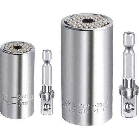 Clé à Douille Universelle 7-32mm Manchon Multifonctionnel Chrome Vanadium Alliage Magic Sleeve Portfolio Tools Sleeve Head
